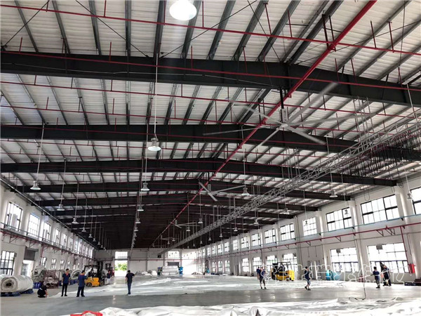 瑞泰風(fēng)扇機(jī)組合，1000m2大型廠房，扇機(jī)組合，工業(yè)大風(fēng)扇，工業(yè)大吊扇，蒸發(fā)式冷氣機(jī)，環(huán)?？照{(diào)